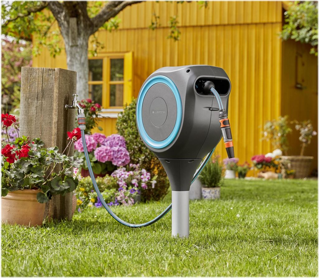 Gardena 18614-20 Garten-Schlauchbox RollUp M (türkis) 20 m Produktbild 