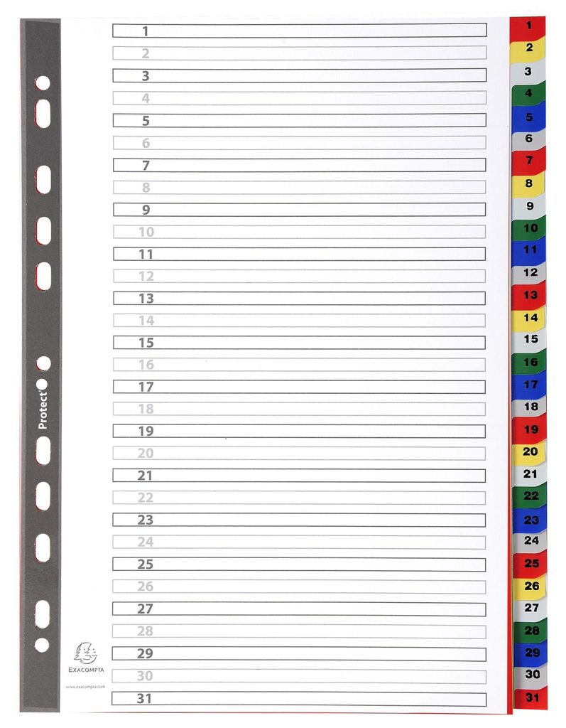Exacompta 93E Registertaschen aus Polypropylen, farbig, 31 Produktbild 