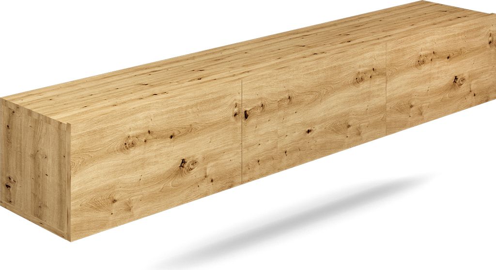 TV-Möbel Idao mit 3 Türen, Helles Holzoptik, 180cm