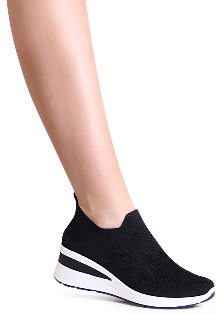 topschuhe24 2705 Damen Keil Sneaker Light Slipper, Produktbild 