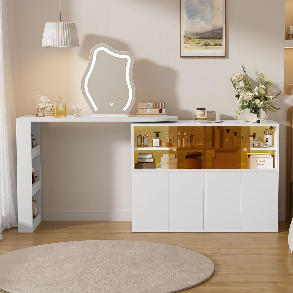 Merax Schminktisch mit LED-Beleuchtung, Sideboard, Produktbild 