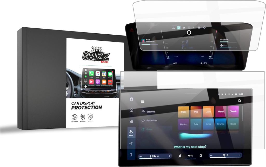 Keramische Autodisplayfolie 2in1 für Scania S 12,9" (2024-2025), Grizz Protector