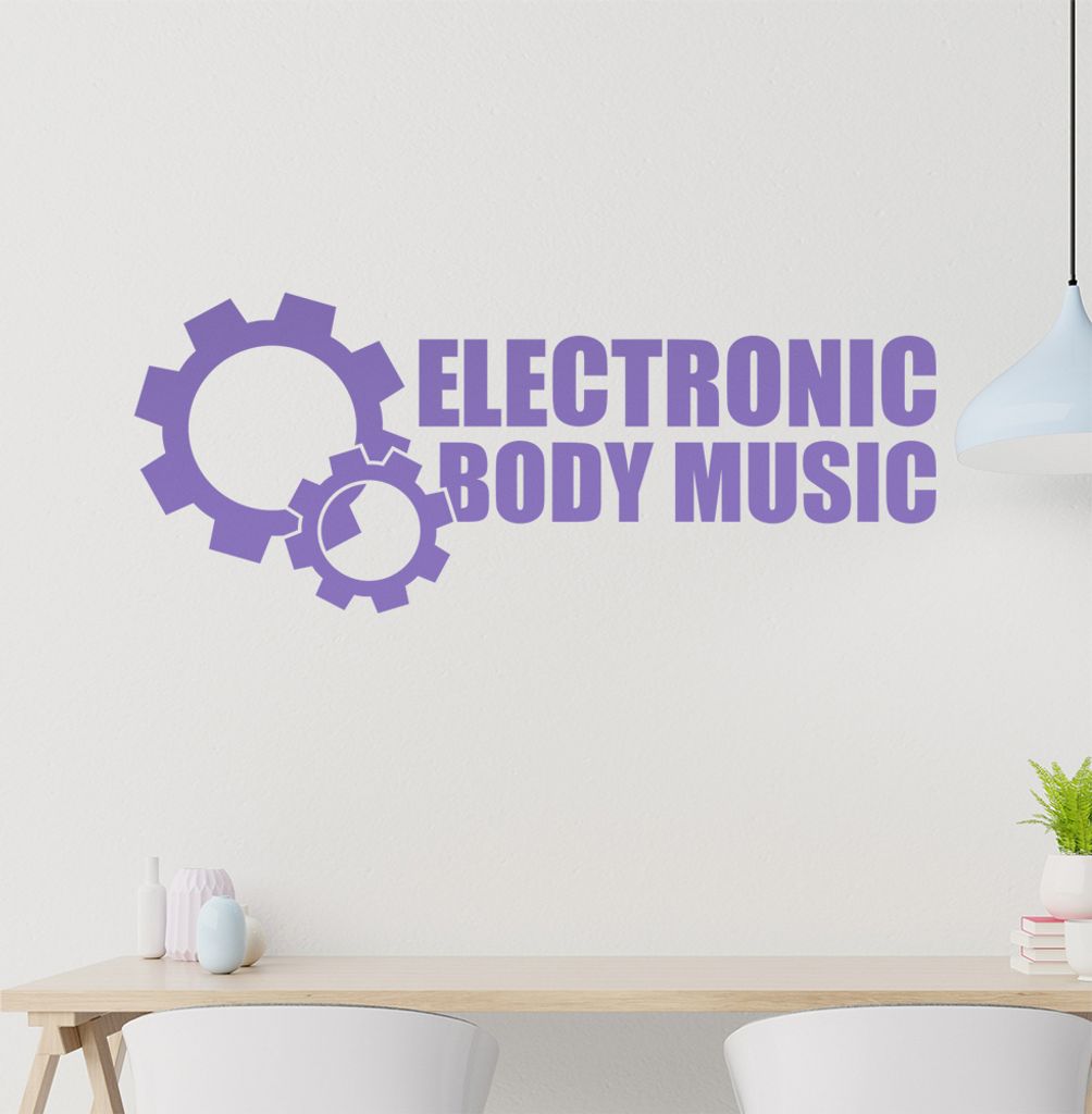 KIWISTAR Electronic Body Music - EBM Oldschool Retro Wandtattoo in 6 Größen - Wandaufkleber Wall Sticker - Dekoration, Küche, Wohnzimmer, Schlaf...