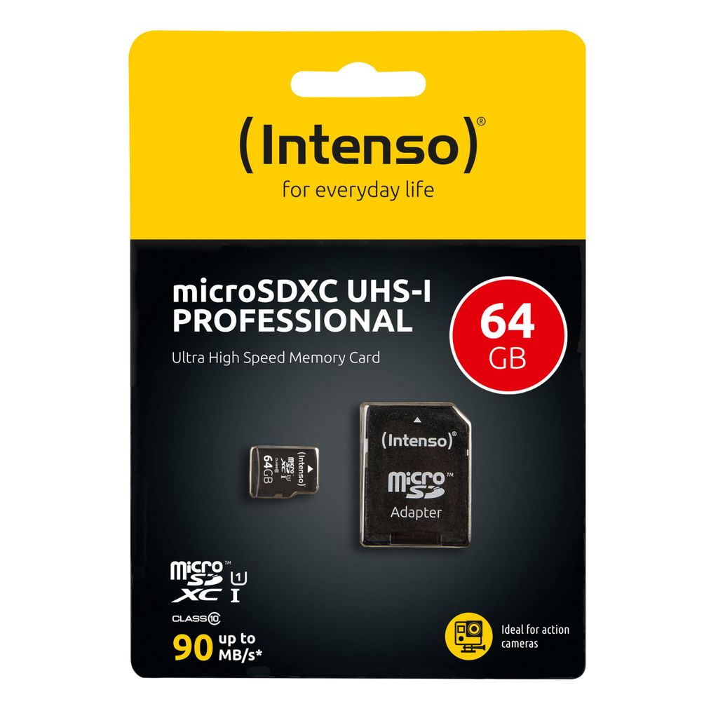 Intenso 3433490 Intenso microSDXC           64GB Class 10 Imagen del producto 
