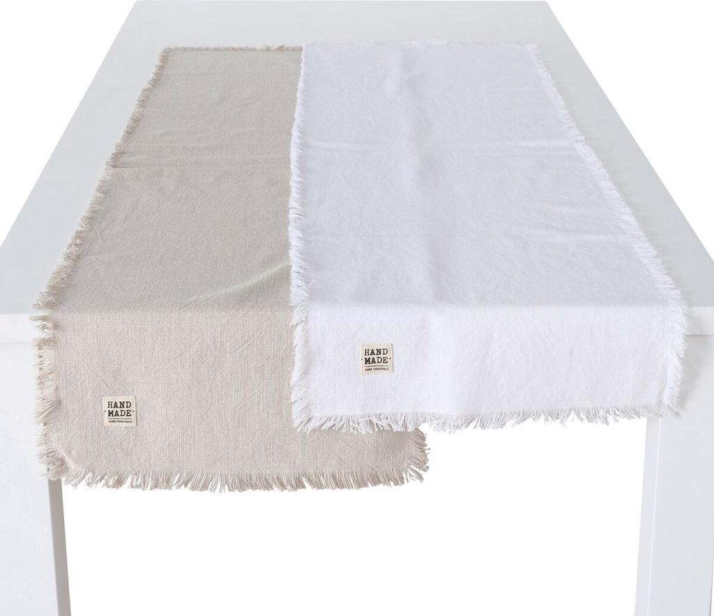 Boltze LENEA Tischläufer aus Baumwolle, Farbe Beige/Natur, Produktbild 