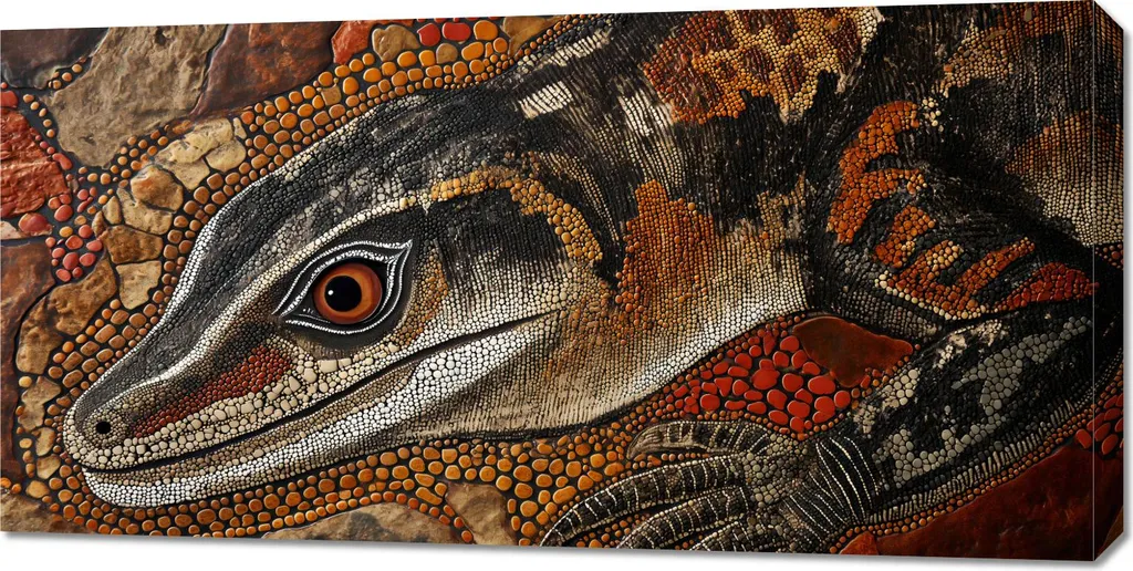 Décoration Murale Œil du Lézard 100x50 cm : Couleurs Vives et Ultra HD