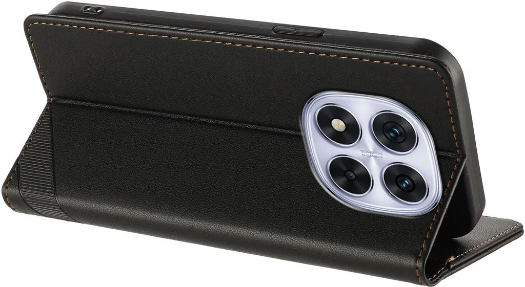 CXTcase Cover Xiaomi Poco X7 Pro, Pelle PU Custodia Flip con Kickstand e Slot per Schede, Nero