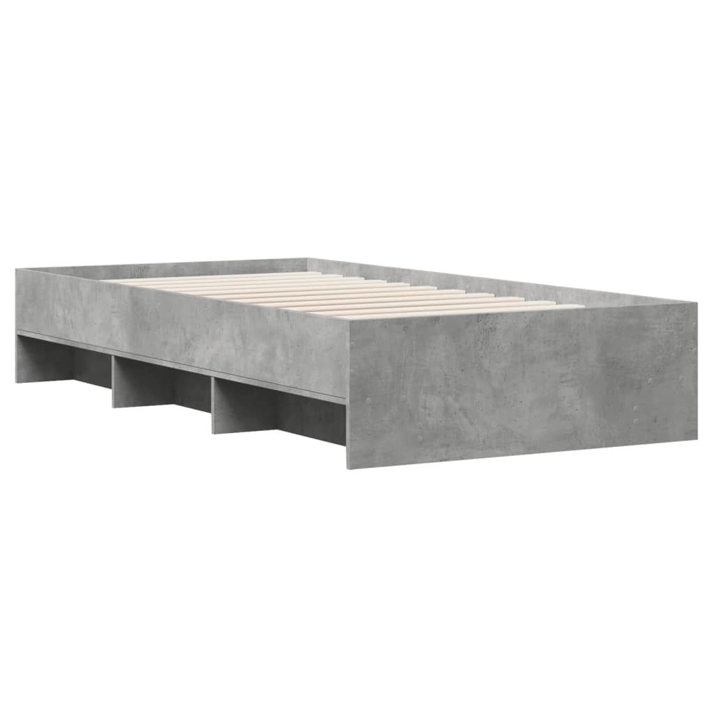 (Robust Möbel)Bettgestell Stylishces - Einzelbett/Jugendbett mit Lattenrost - Grau Sonoma 90x200cm Holzwerkstoff - Klassische Betten DEMöbel9...