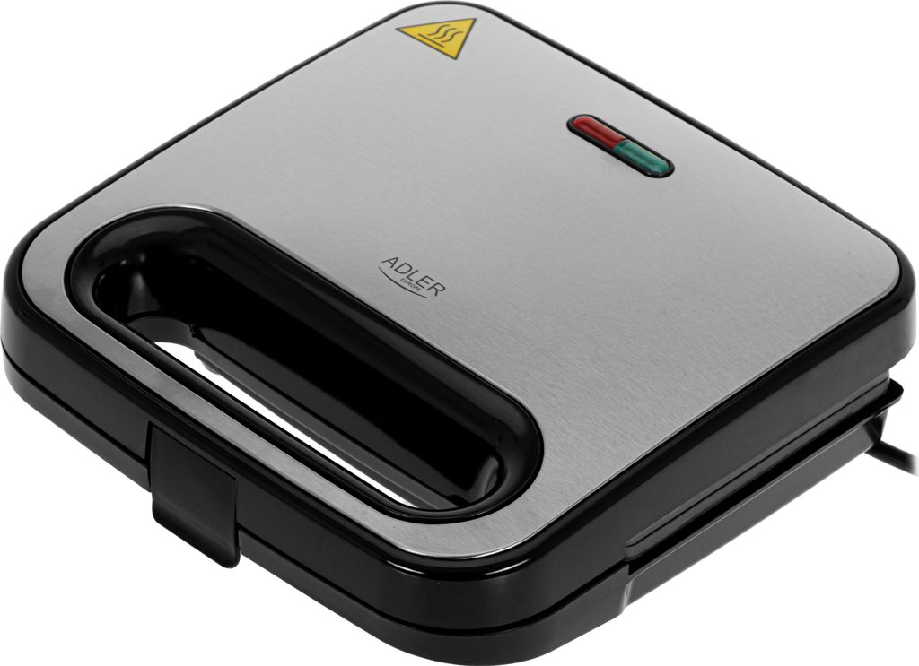 Adler Sandwich Maker | AD 3076 | 1000 W | Number of plates 1 | Black/Silver