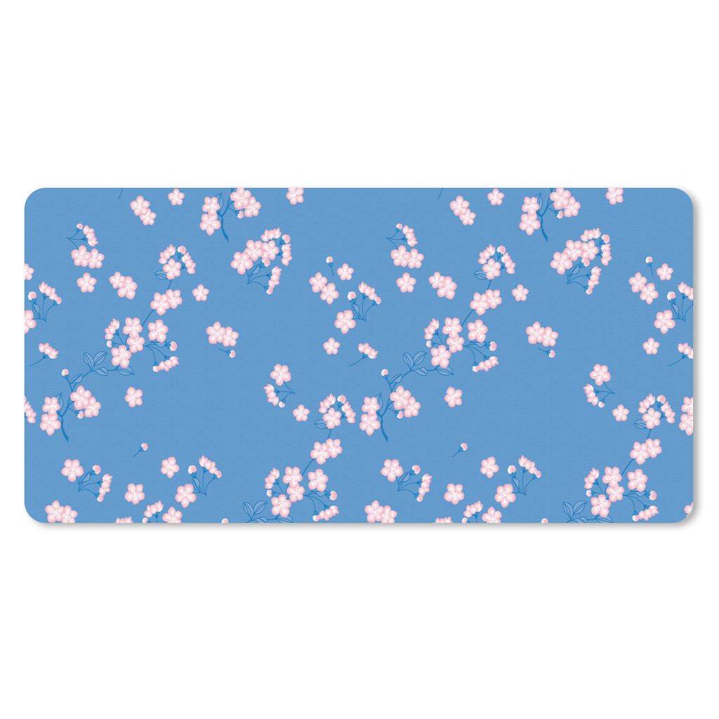 MuchoWow Mauspad Mousepad Muster - Sakura - Blumen 60x30 cm - Mousepads - Maus Mat - Pad - Mausunterlage - Nachhaltig