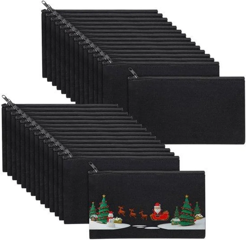 Pochette noire zippée 21x12 cm : fini le désordre dans votre sac