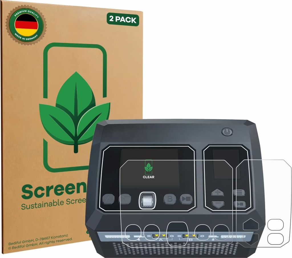2x ScreenLeaf Schutzfolie für SkyRc D750 Mix nachhaltiger Displayschutz Display Schutz Folie Klar Transparent