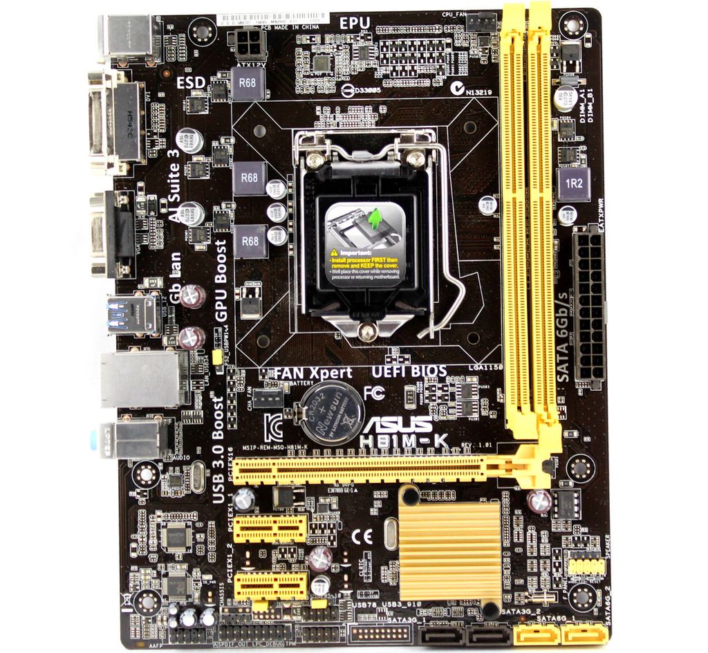 Scheda madre per desktop Asus H81M-K - Chipset Intel H81 - Immagine del prodotto 