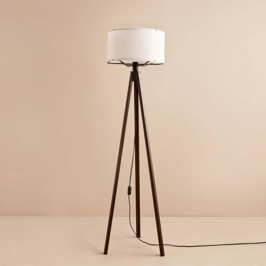 Opviq, AYD-3456, Stehlampen, Weiß, Stoff, 21 x 21 x 140 cm