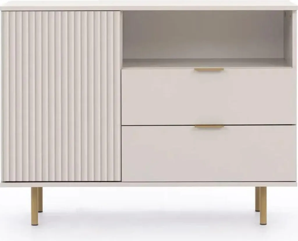 Commode combinée STELLA cachemire - Meuble de rangement avec tiroirs - 2
