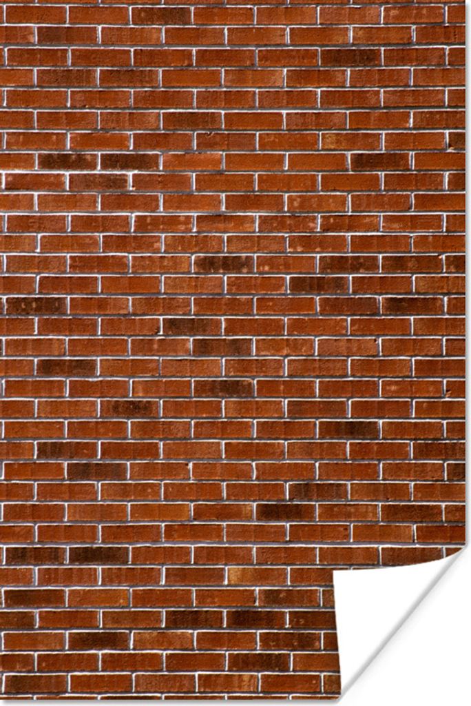 MuchoWow Poster Ziegel - Wand - Muster 20x30 cm - Papierdruck