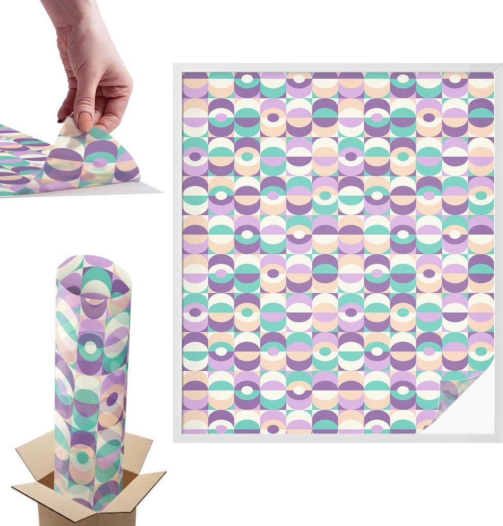 Buntglasfolie für Fenster – 116x100 cm – Stained-Glass-Fensterfolie, dekorativ & blickdicht – Selbstklebende Glasdekorfolie im Buntglas-Desi...