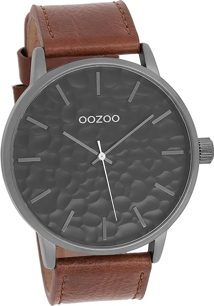 Oozoo Montre Homme Bracelet Cuir Brun Mat Analogique D2UOC9443A Chic