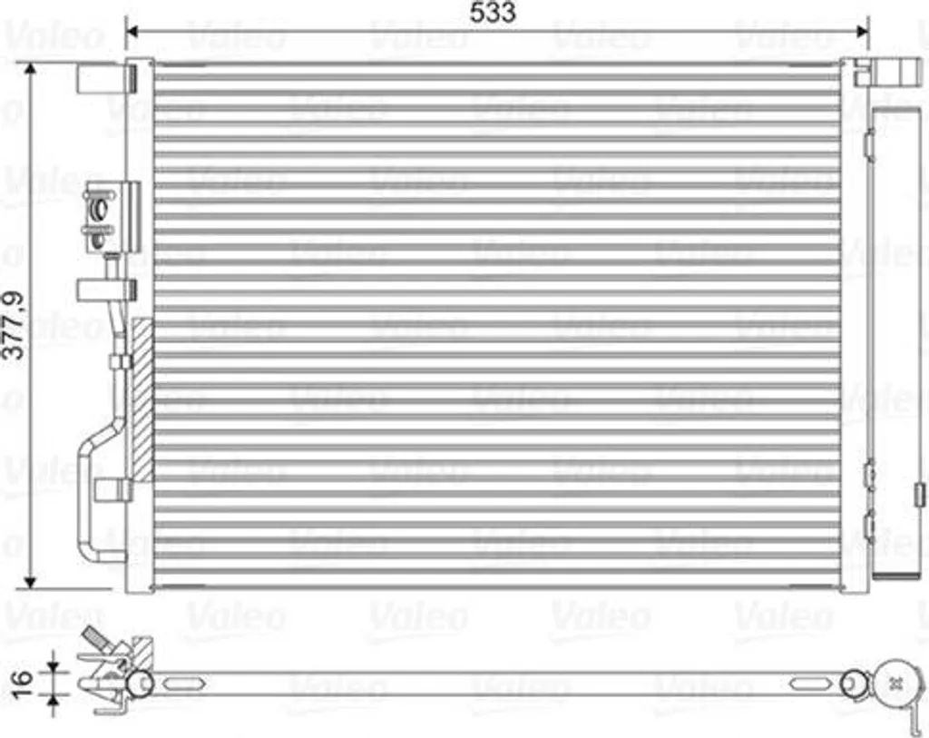 Solution fuite clim : Condenseur Valeo 822612 pour Tucson et Sportage