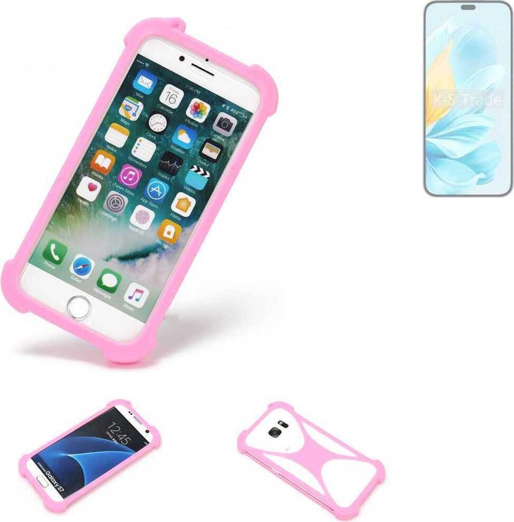 K-S-Trade Handy Hülle kompatibel mit Honor 200 Lite Schutz Hülle Bumper Silikon Schutz Hülle Cover Case Silikoncase Silikonbumper TPU Softcase