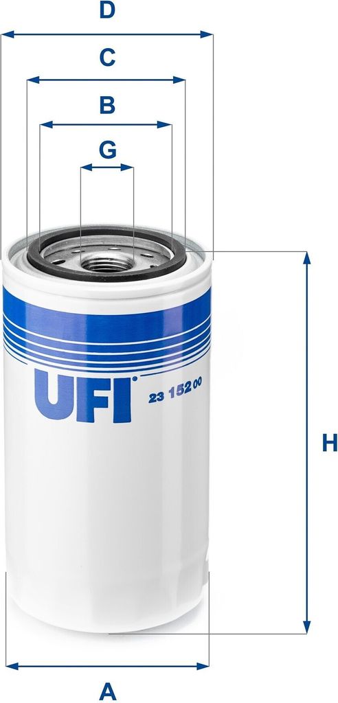 Ölfilter UFI 23.152.00 Anschraubfilter für NISSAN PICK UP (D21) für VOLVO F10