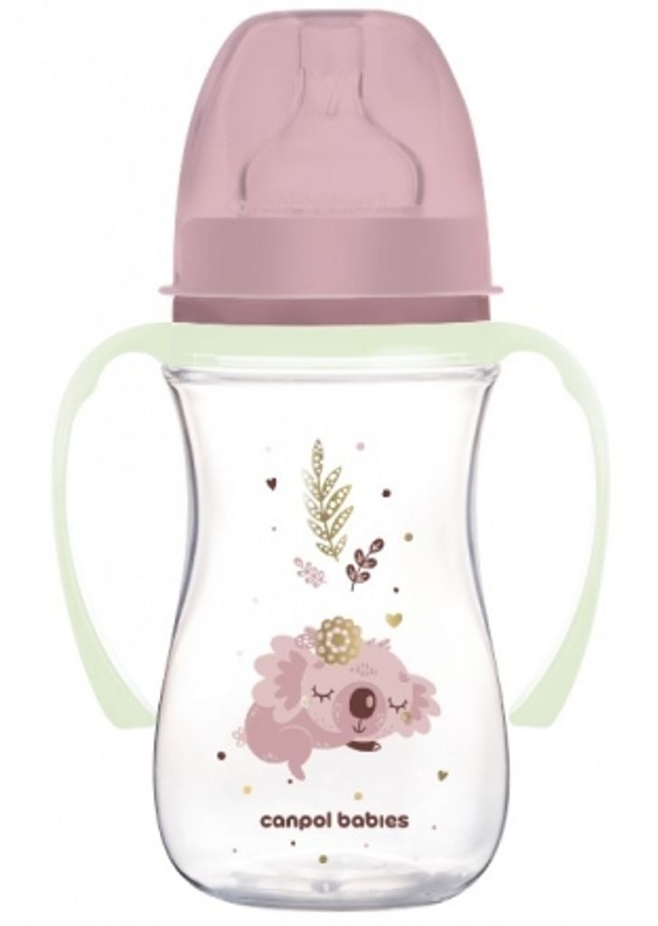 Biberon Canpol EasyStart Sleepy Koala 3m+ 35/237 Rose 240ml Image du produit 