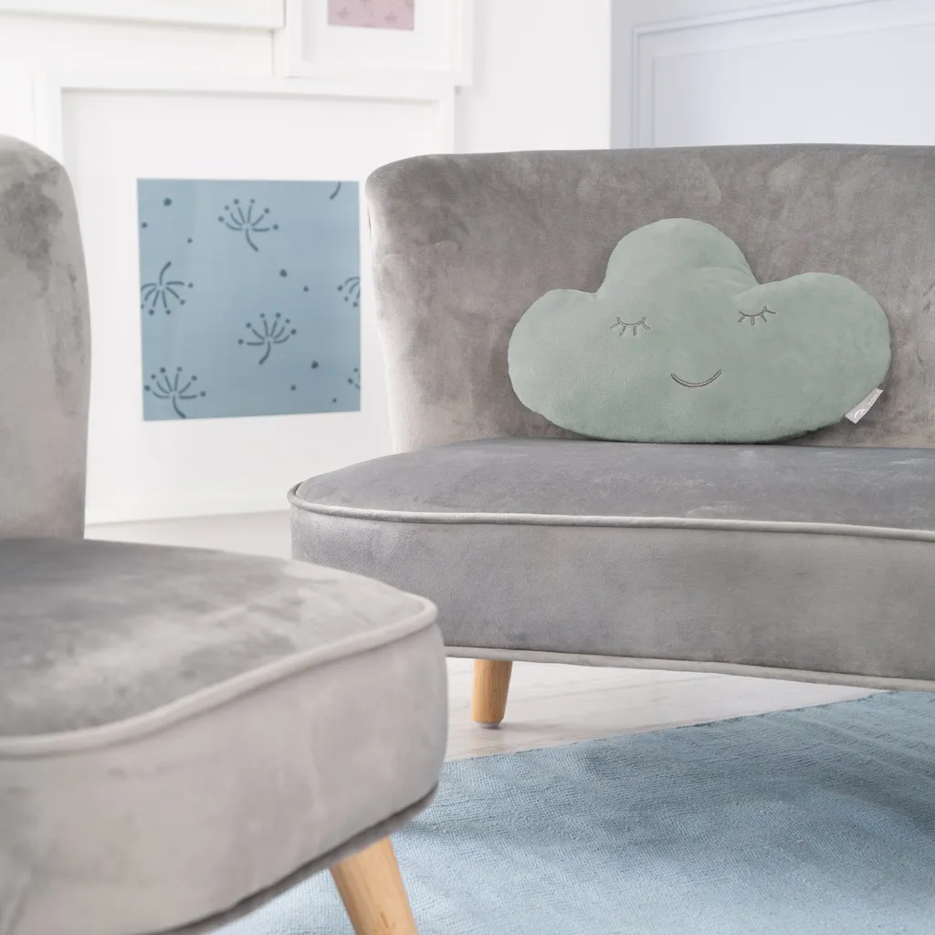 Coussin Décoratif Nuage pour Bébé roba Style - Accessoire Doux Vert - 3