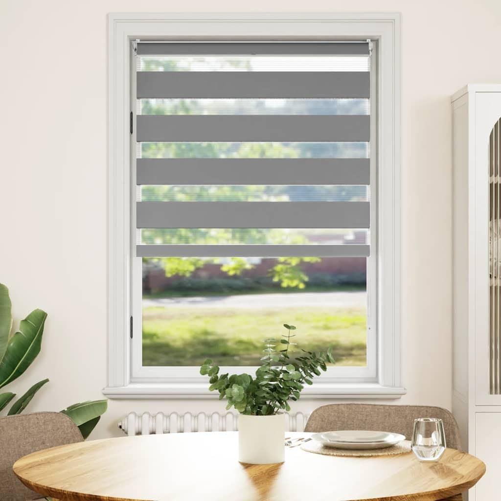 vidaXL Zebra-Rollo 100,9 x 175 cm, Stoffbreite 96,7 cm, grau
