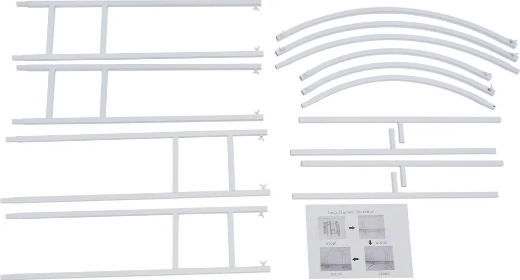 Arche de Mariage Stable Métal Blanc 220 cm : Support Double 10 kg