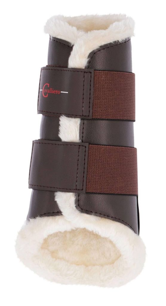 KERBL Dressurgamaschen Fleece vorne Braun M Produktbild 