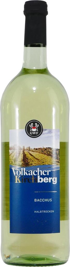 Volkacher Kirchberg Bacchus QbA halbtrocken 11,0% vol. 1,0l Produktbild 