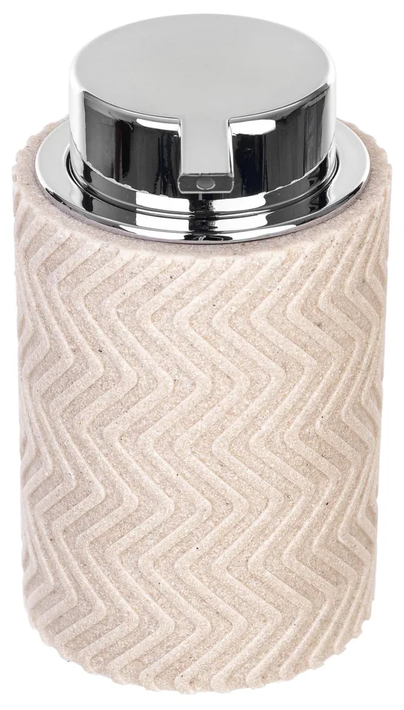 Distributeur savon pompe anti-gaspillage KADAX en polyrésine beige durable - 5