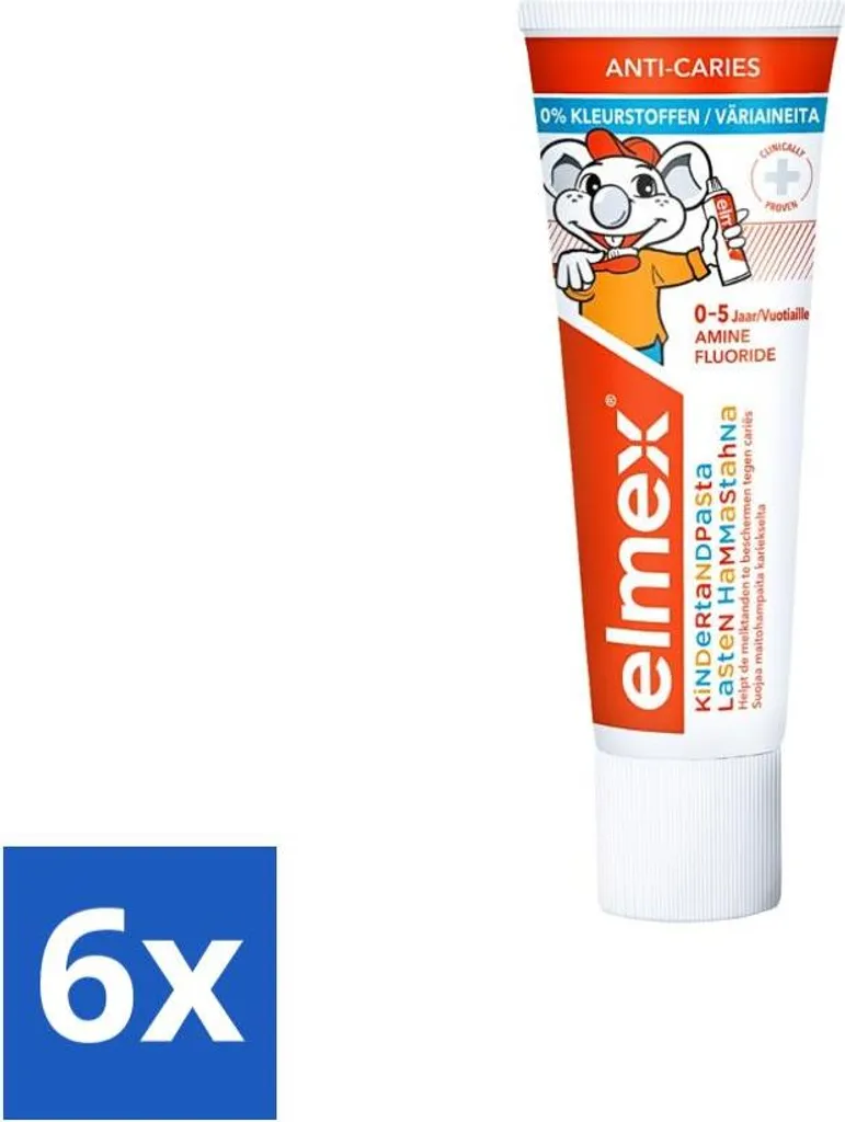 Set Elmex Gel Bambini 0-6 Anni 6 Tubetti 75ml | Igiene Orale