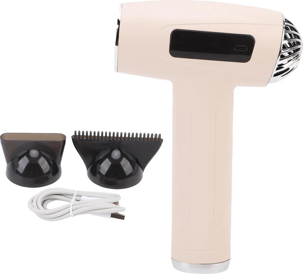 Asciugacapelli 200W cordless ricaricabile leggero portatile caldo freddo soffiatori d'aria per i viaggi dormitori beige