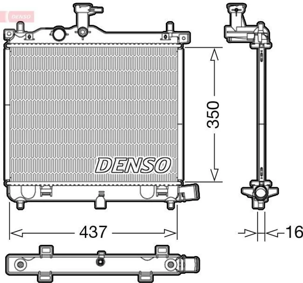 Radiateur de Rechange pour Hyundai i10 PA - Référence OE 253100X100