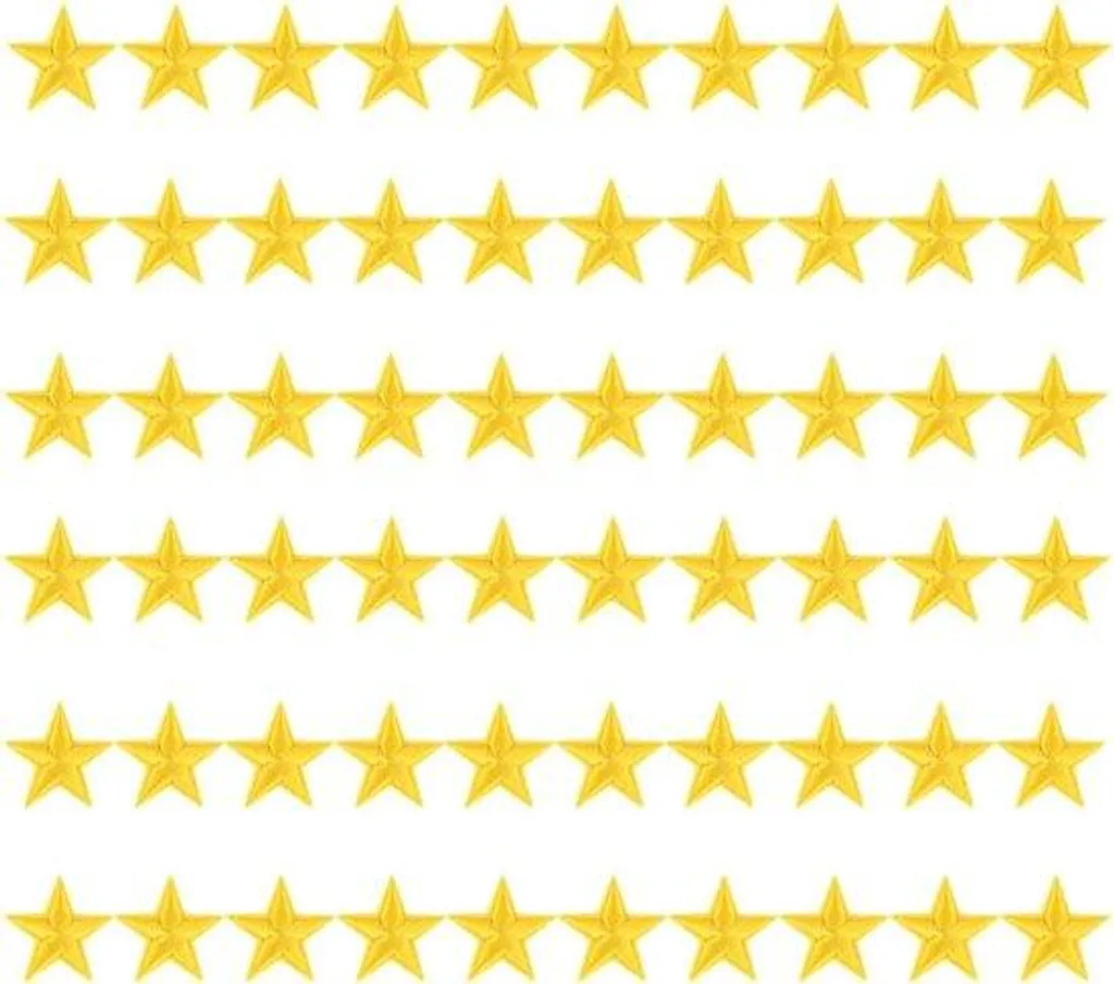 Réparer et décorer vos habits - 60 stickers étoiles à broder facilement