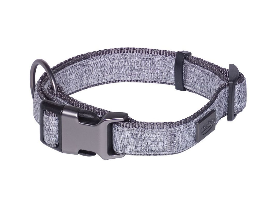 Nobby Halsband Linen Deluxe grau, Verstellmöglichkeit: 40-55 cm
