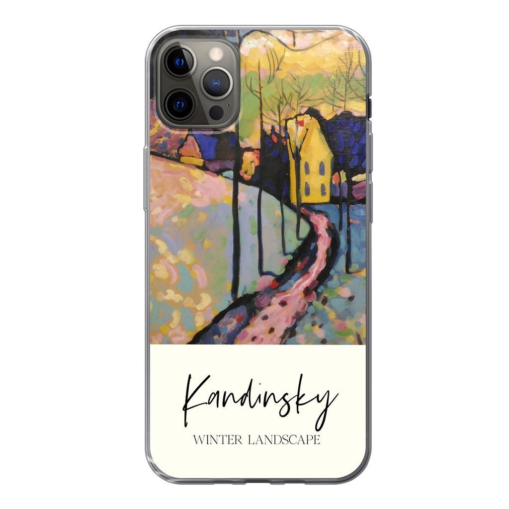MuchoWow Handyhülle Schutzhülle Hülle für iPhone 13 Pro Max Winterlandschaft - Wassily Kandinsky Silikon Softcase Handy Hülle - Mobiltelefon