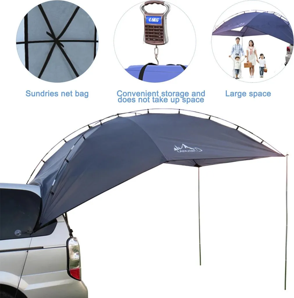 Tente Arrière SUV en Polyester 210T avec Arceaux en Fibre de Carbone