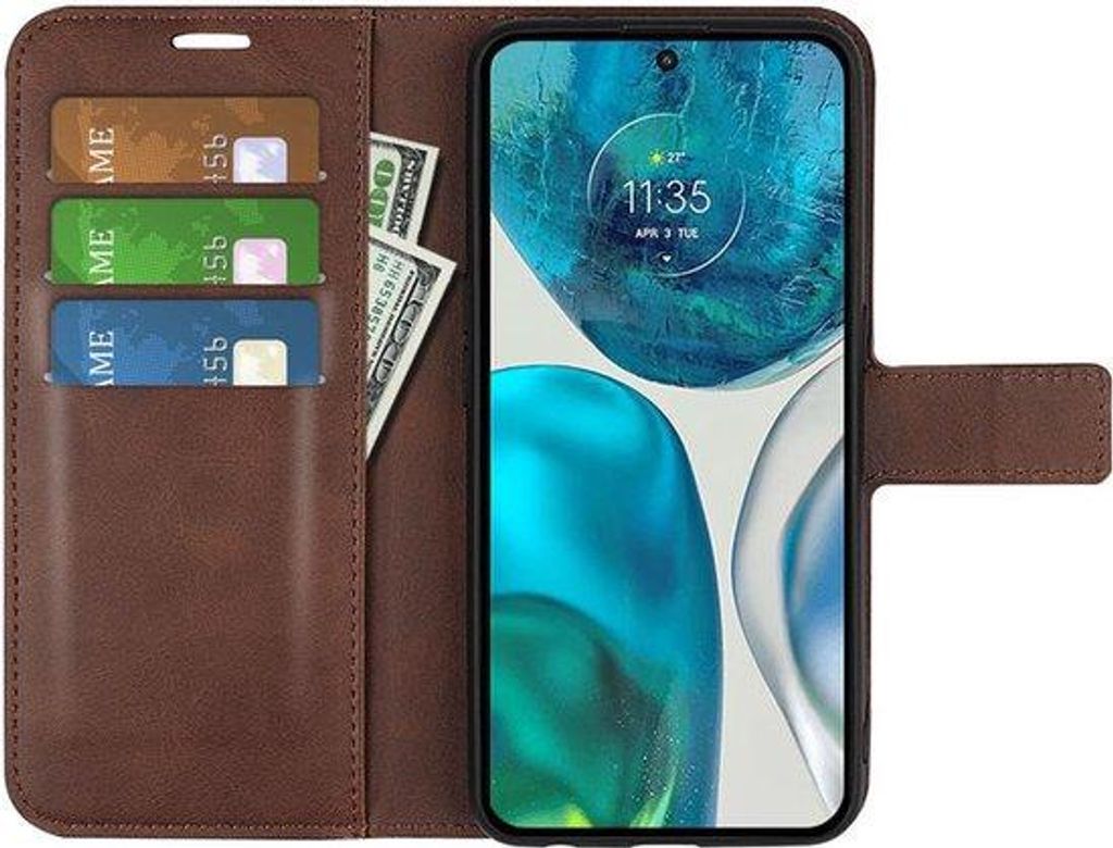 Leichtgewichts-Leder-Handy-Hülle mit Vintage-Design, braun
