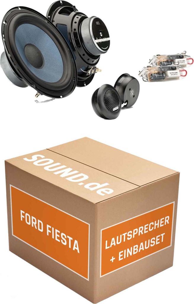 Lautsprecher Boxen Einbaupaket vorne Gladen Alpha165G2 passend für Ford MK6 | 2x Tief-Mitteltöner 2x Hochtöner 2x Frequenzweiche