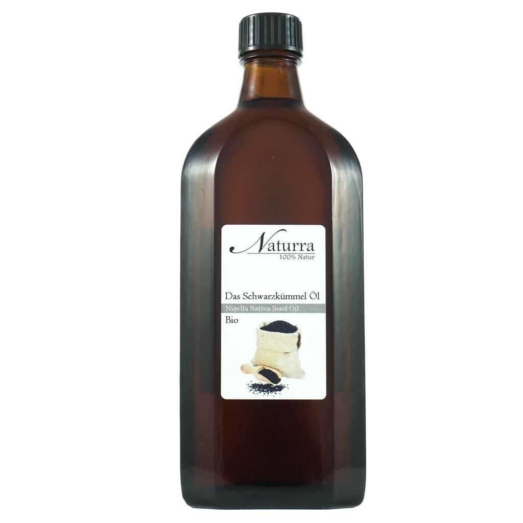 Bio Schwarzkümmelöl 250 ml – kaltgepresst, unraffiniert, nativ – veganes Haut- & Haaröl, Premium Naturkosmetik von Naturra, feuchtigkeitsspe...