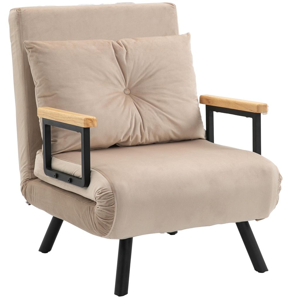 HOMCOM Schlafsessel, Einzelsofa mit Bettfunktion, Produktbild 