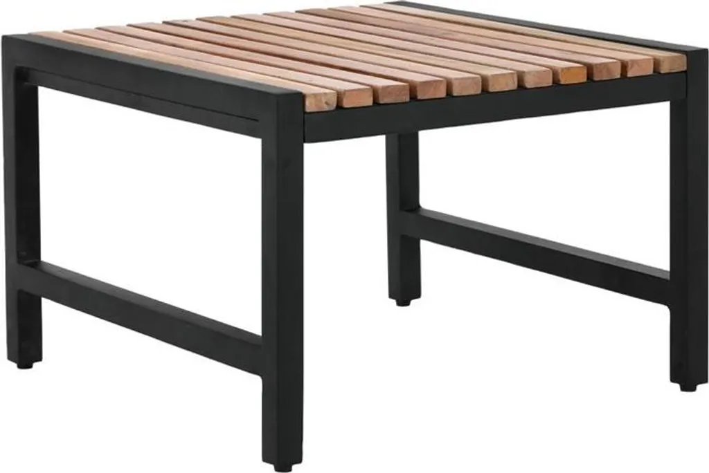 Tabourets de bar bas Bolero en acier et acacia lot de 4 style industriel