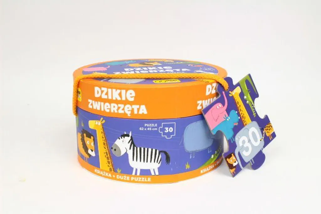 Puzzle et livre rond Sanglier 58095 : Kit complet en carton rigide