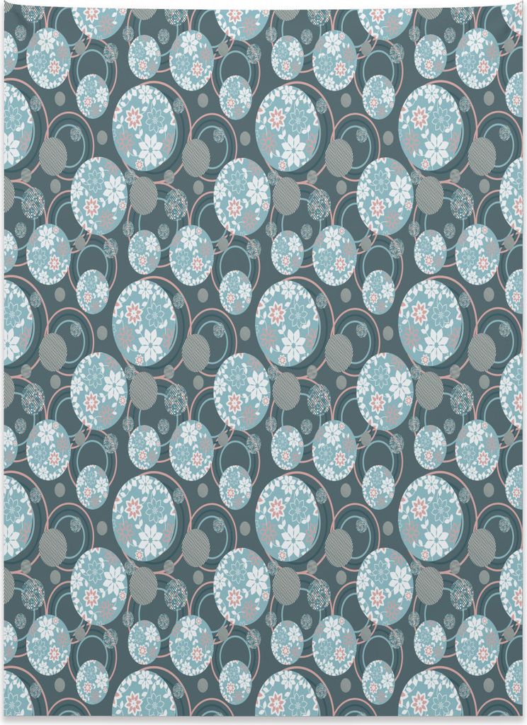 Abakuhaus Jahrgang Wandteppich, Orientalische Form aus Weiches Mikrofaser Stoff Kein Verblassen Klare Farben Waschbar, 110 x 150 cm, Rosa Blau