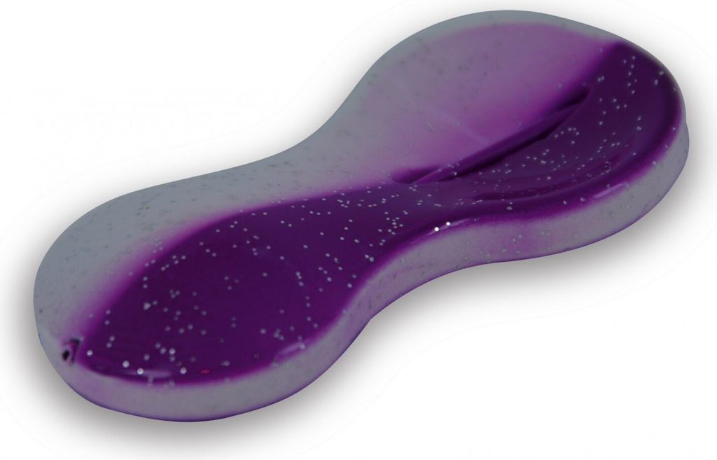 Zebco Flatty Teaser Inline Buttlöffel (30g, 50g o. 80g), Gewicht:80g, Farbe:Weiß/lila