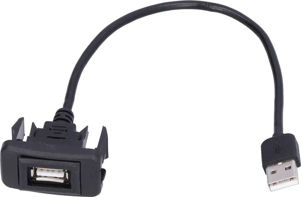 CAR USB -Anschlussauslass Flexible Verlängerung Kabel Ladeadapter Dashboard Flush Mount