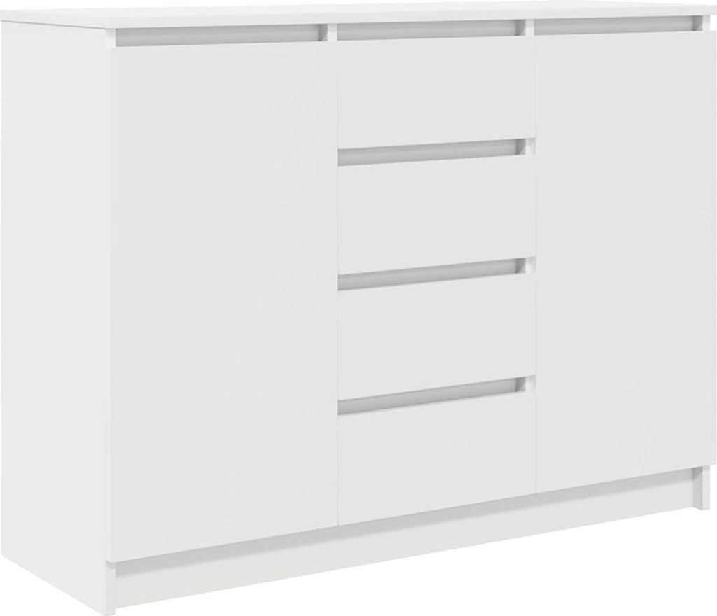 Sideboard mit Schubladen Weiß 100,5x35x76 cm Holzwerkstoff