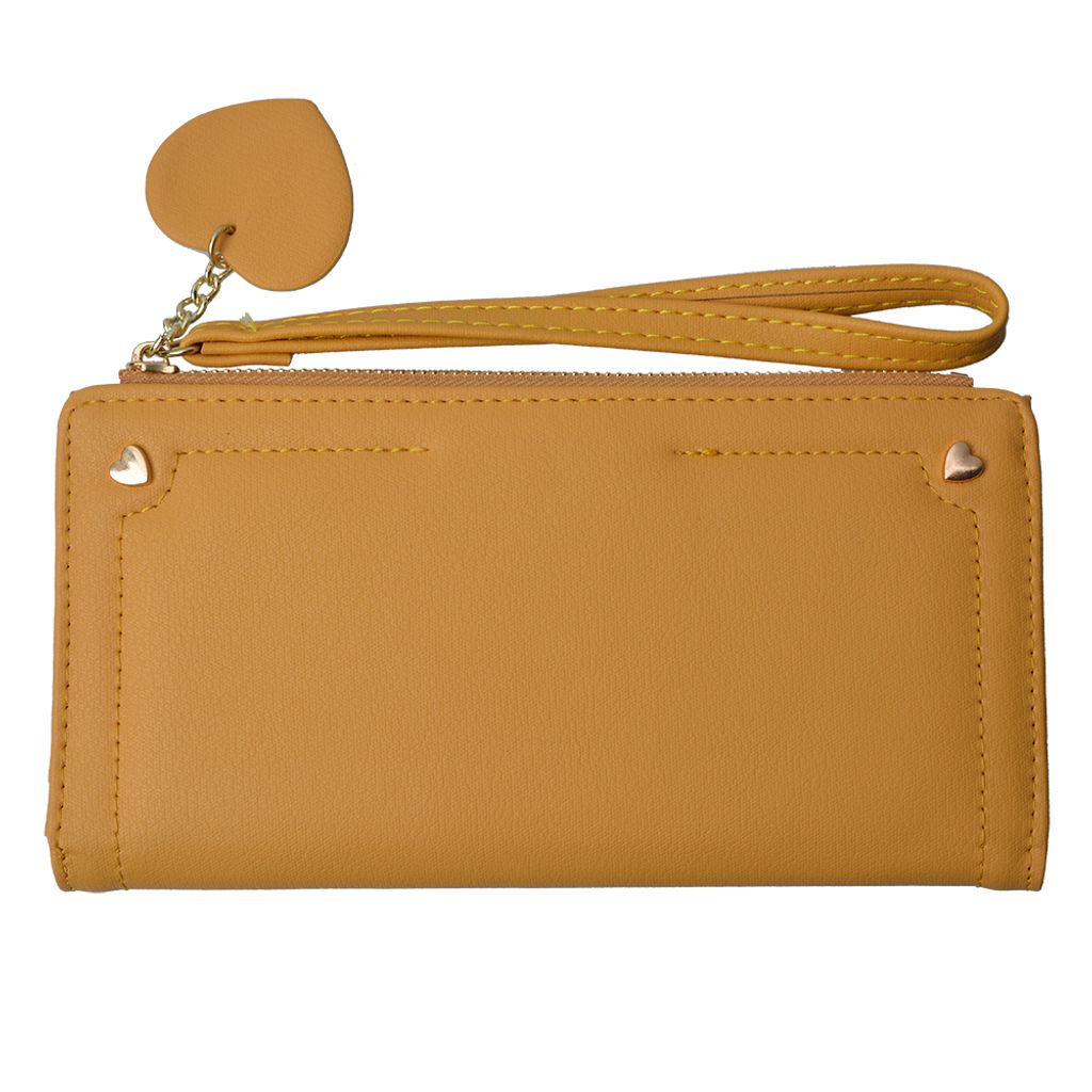 Clayre & Eef Brieftasche 19x11 cm Gelb Polyurethan